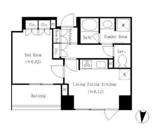 ボワエトワール立石【2階】の間取り