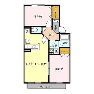 Y-グレース【1階】の間取り