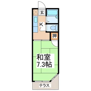 むさし橋ハイツ【1階】の間取り