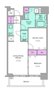 レジディア浅草橋【3階】の間取り