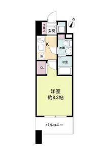 プラウドフラット新大阪【9階】の間取り