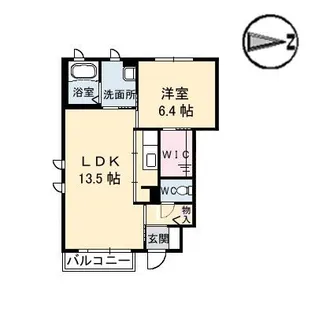 シャーメゾン西古松【1階】の間取り