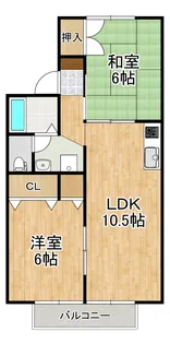 パークサイドうがわ【2階】の間取り