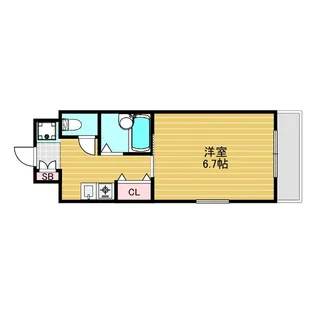 エクセレント上新11【7階】の間取り