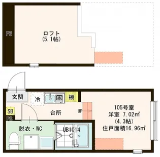 ハーモニーテラス六町【2階】の間取り