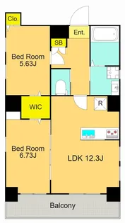 ヴェール南麻布【6階】の間取り