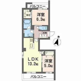 Azure東雲【2階】の間取り