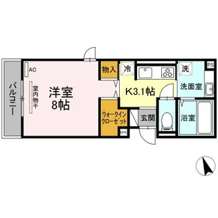 グランドゥール八乙女駅前 I【3階】の間取り