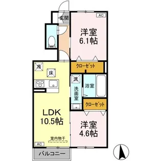 グランメールII【1階】の間取り