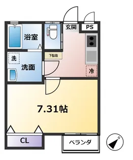 アフェット松戸【1階】の間取り
