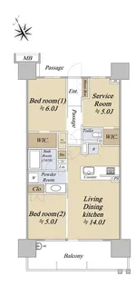 シティテラス南砂【9階】の間取り