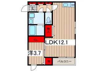 Dimora K【2階】の間取り
