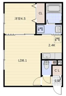 センターヴィレッジ島松【1階】の間取り