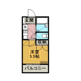 テンプス松ケ丘【1階】の間取り