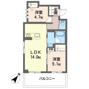 ドルフアルジョン【2階】の間取り