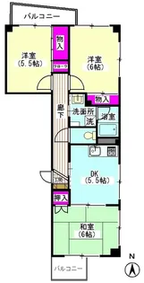 エスポワールアライ【3階】の間取り