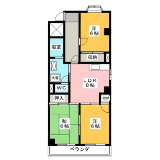 メゾン・ド・キャッスル【4階】の間取り