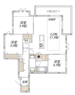 Gracefeel Ayase【4階】の間取り