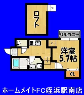 クレオ姪浜拾番館【1階】の間取り