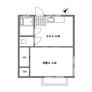 ニューグローティックハイツ【2階】の間取り