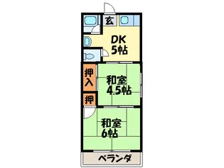 楠公ハイツ【1階】の間取り