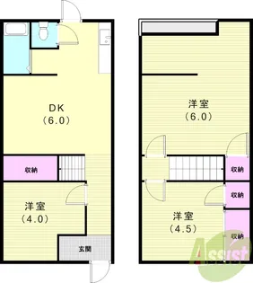 王居殿2丁目アパートの間取り