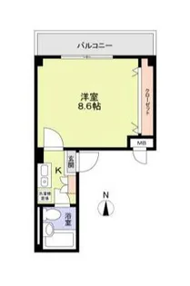 ダイヤモンドレジデンス松が谷【2階】の間取り