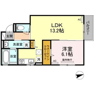 グアイス・ブラン【1階】の間取り