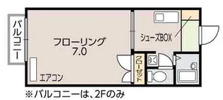 ル・クレール台原【1階】の間取り