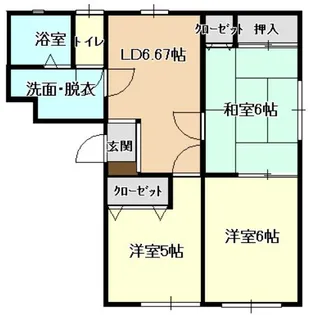 ササハラコーポ【1階】の間取り