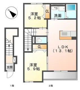 TAMAハウス【2階】の間取り