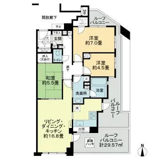 ハイホーム武蔵関A館【6階】の間取り