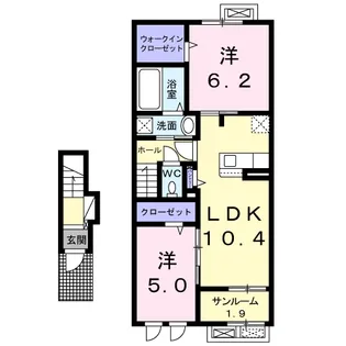 ヴィラージュ X【2階】の間取り