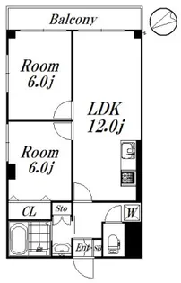 サニーコーポ高井戸東【2階】の間取り