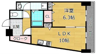 レオン光善寺【6階】の間取り