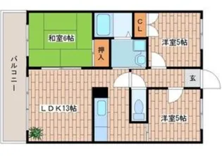 草愛マンションA【3階】の間取り