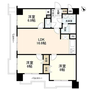 五反田リーラハイタウン【9階】の間取り