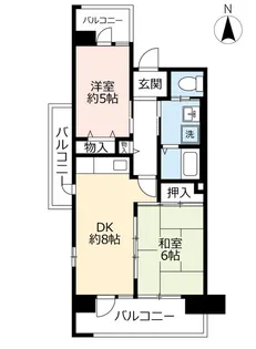 URシャレール東豊中【4階】の間取り