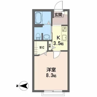 シャーメゾン静B【1階】の間取り