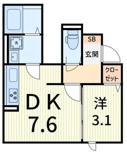 エクセリア高砂【2階】の間取り