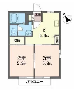 シャインスターT A【2階】の間取り