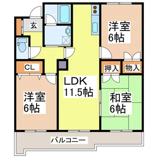 ヴィラパインマンション【4階】の間取り