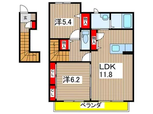 サンブリエ【2階】の間取り
