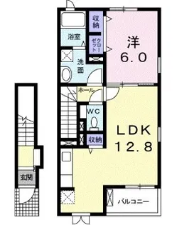 プラシードI【2階】の間取り