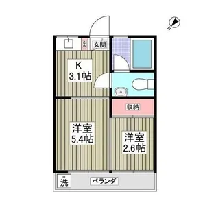 第2白楽マンション【1階】の間取り
