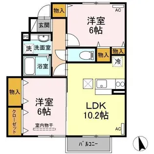 リール・ロージェ C【1階】の間取り