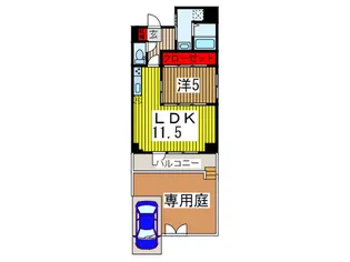 パークアレー浦和【1階】の間取り