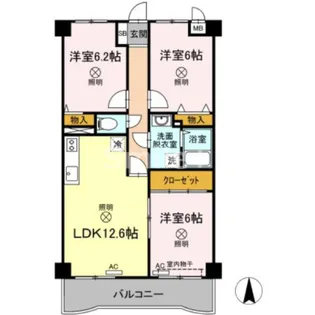 パークサイドHIRATA【3階】の間取り