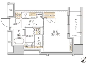 アトラス日本橋鞍掛【3階】の間取り