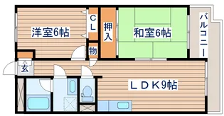 ボヌール荒井III【6階】の間取り